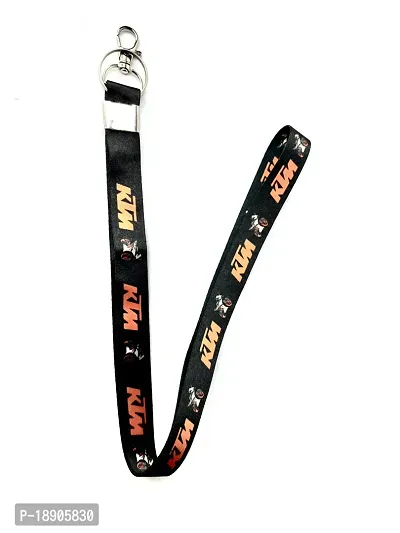 KTM Black Fashion of Key Chain Ready to Race Rc KTM Bike KTM Duke Keychain for Bike Lovers Fabric Id Tag Hook Locking Design Lanyard Stylish Sports Type Keychain [ Travelling and Official Use ]