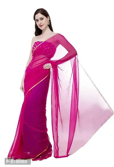 Bunny Creation Women's Chiffon Saree (24_rani)