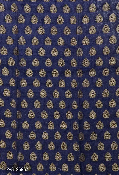 Saree For Womens Bandhej Silk Bandhani | Women's Chiffon Bandhej Bandhani With Blouse Piece | (Dark Blue)-thumb5