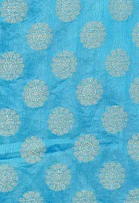 Solid Saree | Pure Chiffon with Blouse Piece Saree | (Sky Blue)-thumb3