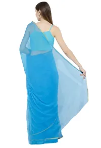 Bunny Creation Women's Chiffon Saree (Wk 45_5216_Sky Blue)-thumb2