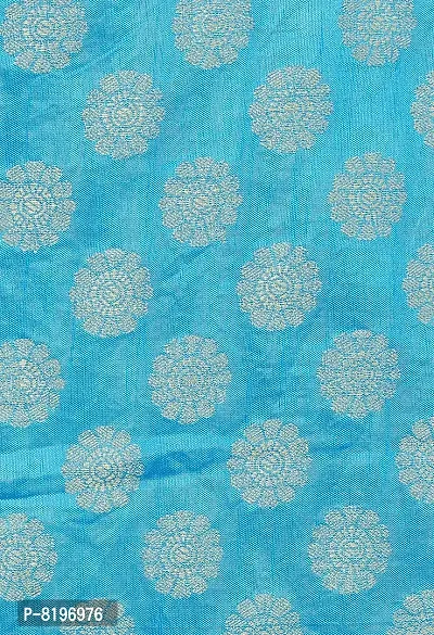 Bunny Creation Women's Chiffon Saree (Wk 45_5216_Sky Blue)-thumb4