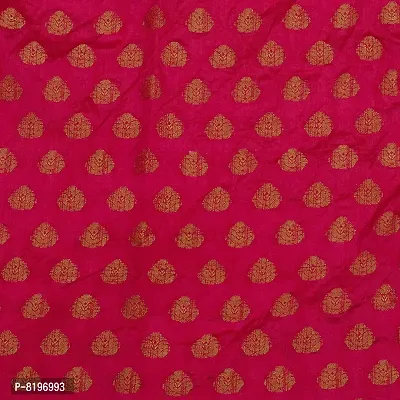 Solid Saree | Pure Chiffon with Blouse Piece Saree | (Red)-thumb5