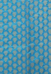 Saree For Womens Bandhej Silk Bandhani | Women's Chiffon Bandhej Bandhani With Blouse Piece | (Sky Blue)-thumb4