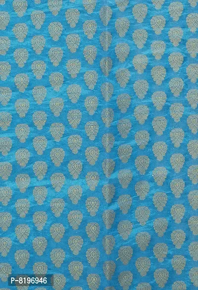 Saree For Womens Bandhej Silk Bandhani | Women's Chiffon Bandhej Bandhani With Blouse Piece | (Sky Blue)-thumb5