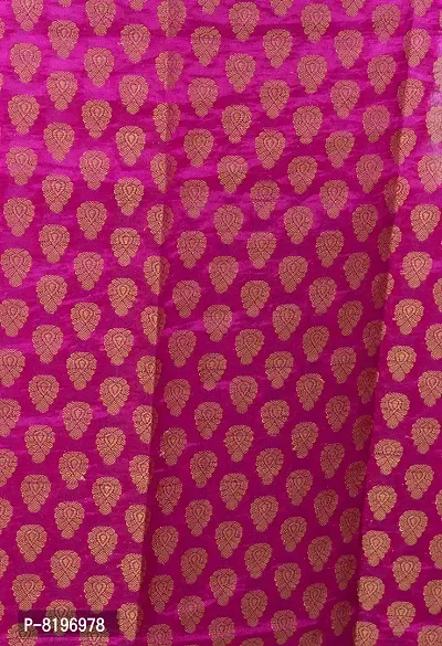 Saree For Womens Bandhej Silk Bandhani | Women's Chiffon Bandhej Bandhani With Blouse Piece | (Rose Pink)-thumb5