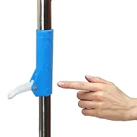 Mop Broom Handle Stick with Microfiber Head Refill Stainless Steel Pole for 360deg; Floor Cleaning (Random Colour)-thumb2