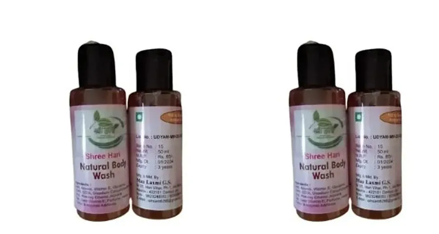 Natural Body Wash Pack of 4 Pcs 250 Ml