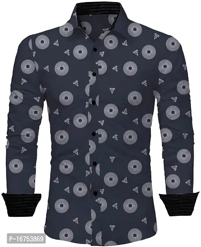 Stylish Polycotton Printed Unstitched Shirt Fabric For Men-thumb0