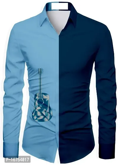 Stylish Polycotton Printed Unstitched Shirt Fabric For Men-thumb0