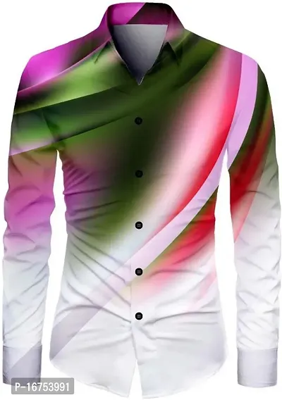 Stylish Polycotton Printed Unstitched Shirt Fabric For Men-thumb0