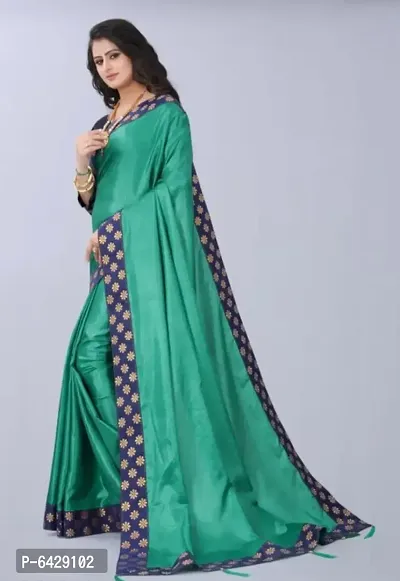 Stunning Green Dola Silk Self Pattern Saree with Separate Blouse Piece