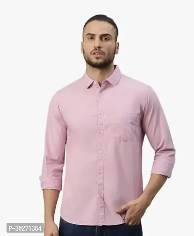 Stylish Fashion Men Regular Fit Casual Solid Cotton Shirt for Men-thumb0