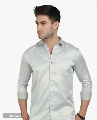 Stylish Fashion Men Regular Fit Casual Solid Cotton Shirt for Men-thumb0