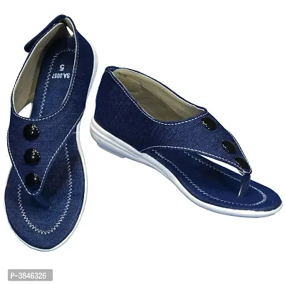 Women Stylish Synthetic Blue Sandals-thumb0