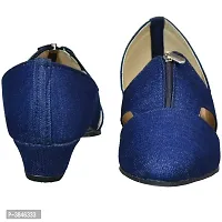 Blue Synthetic Solid Wedges For Women-thumb3