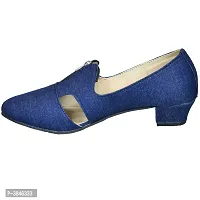 Blue Synthetic Solid Wedges For Women-thumb1