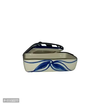 Craftghar Butter Box Dish with Lid for Dinning and Kitchen , Blue , Suitable for 100 Grams Butter Dish Serving Set , Blue-thumb4