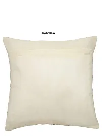Craftghar Cushion Cover : Jute Cushion Cover White 16 X 16 Inches (Set of 5)-thumb3