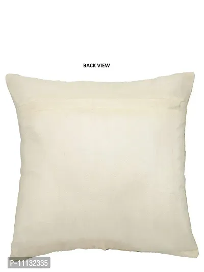 Craftghar Cushion Cover : Jute Cushion Cover White 16 X 16 Inches (Set of 5)-thumb4
