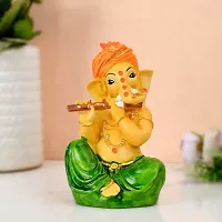 Craftghar Ganesha Idol for Home Decor, Ganesh ji murti with Harmonium Statue for Home and Office Decor, Green, 5.5 Inch-thumb4