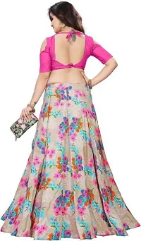 Stylish Pink Satin Silk Lehenga Choli Set For Women-thumb1