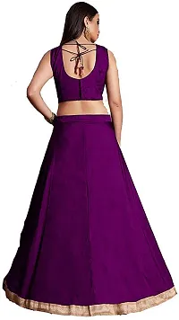 Stylish Purple Taffeta Silk  Lehenga Choli Set With Dupatta For Women-thumb1