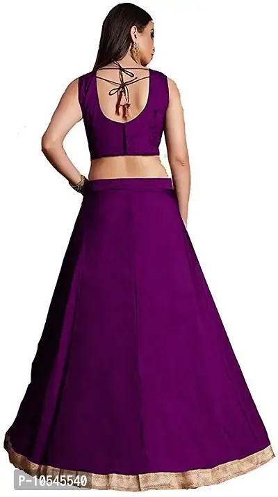 Stylish Purple Taffeta Silk  Lehenga Choli Set With Dupatta For Women-thumb2
