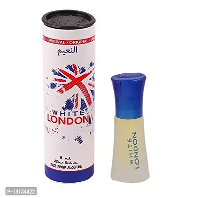 Al-Nuaim White London Alcohol-free Floral Attar Glass, 6 ml