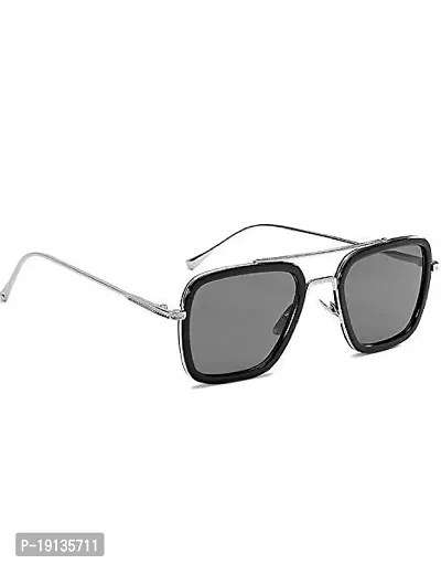 Tony Stark sunglass| Metallic Stylish Square men's Sunglasses-thumb3