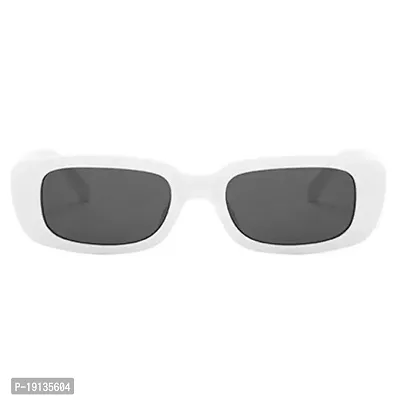 4Flaunt Rectro Lite Retro Rectangular Vintage Fashion Narrow Sunglasses For Women (White)-Pack of 1-thumb2