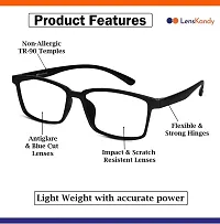 THE RK MART's Rectangular Antiglare Blue cut Full-Frame Glasses For Mobile Computer Laptop Tablet | For Men  Women | PACK OF 1-thumb1