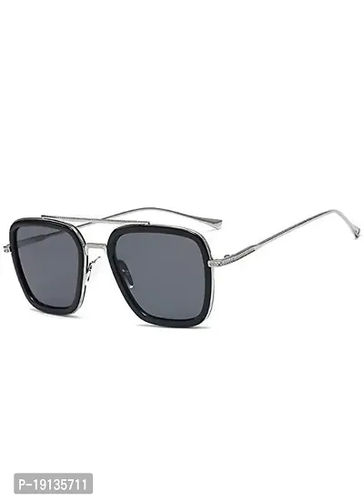 Tony Stark sunglass| Metallic Stylish Square men's Sunglasses-thumb0