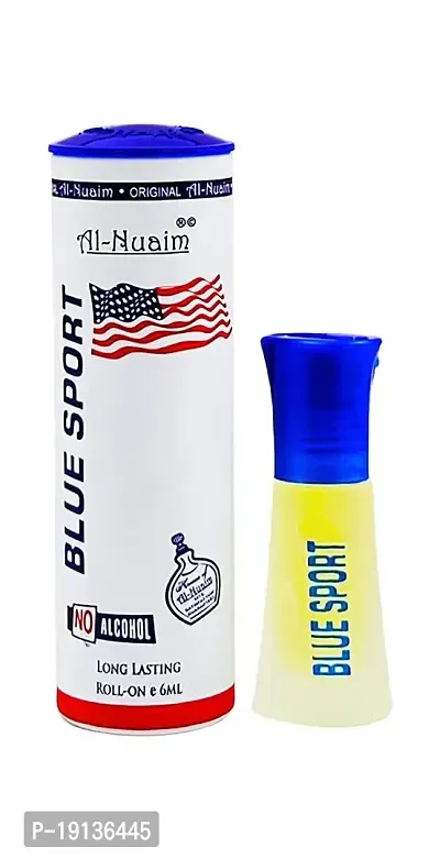 AL NUAIM Blue Sports Branded Quality Non-Alcoholic Attar Roll-On, 6 ml-thumb0