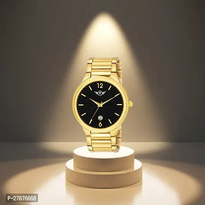 RY137 Gold Day-Date Function Casual Analog Watch For Men