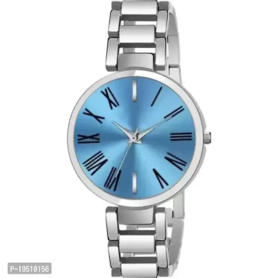 New Fancy BLUE Dial  Silvar Strap Women  Girls Watch-thumb0