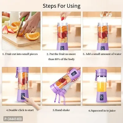 Electric Portable Personal Juicer/Blender for Smoothies  Shakes USB Rechargeable Juicer.-thumb4