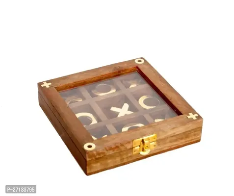 Handicraft Wooden Tic Tac Toe Box