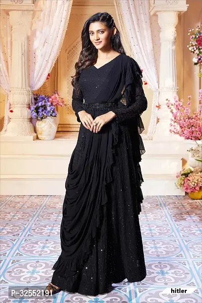 Stylish Cotton Silk Gown for Women-thumb0