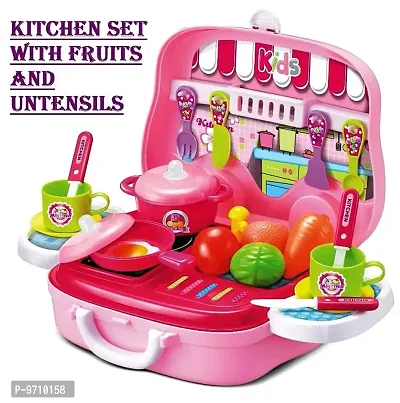 skiloriz New Kitchen Play Set Pretend Kitchen Set for Kids Girls,Cook Role Play with Accessories with Running Cycle Water Realistic for Girls  Boys (3 Years and up) (Kitchen Cook Set)-thumb5