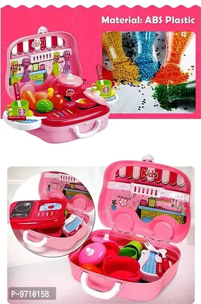 skiloriz New Kitchen Play Set Pretend Kitchen Set for Kids Girls,Cook Role Play with Accessories with Running Cycle Water Realistic for Girls  Boys (3 Years and up) (Kitchen Cook Set)-thumb2