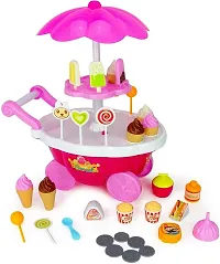 skiloriz Ice Cream Toy Cart Play Set for Kids - 39-Piece Pretend Play Food - Educati.-thumb3