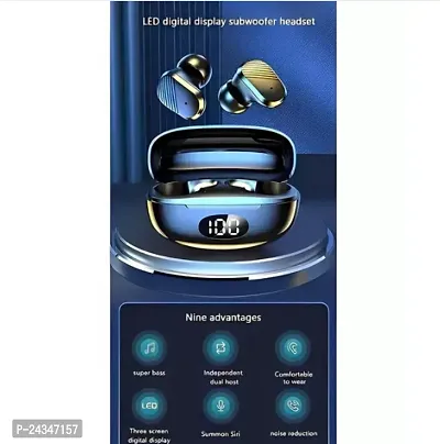 T20 Headphone Gaming Earphones with Digital LED Charge Display Bluetooth Headset  (Black, True Wireless)-thumb0