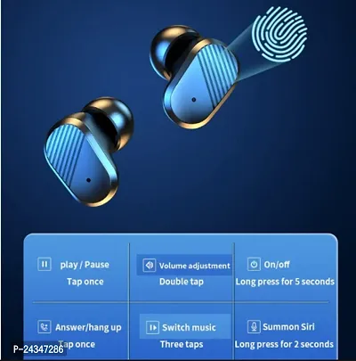 T20 Headphone Gaming Earphones with Digital LED Charge Display Bluetooth Headset  (Black, True Wireless)-thumb0