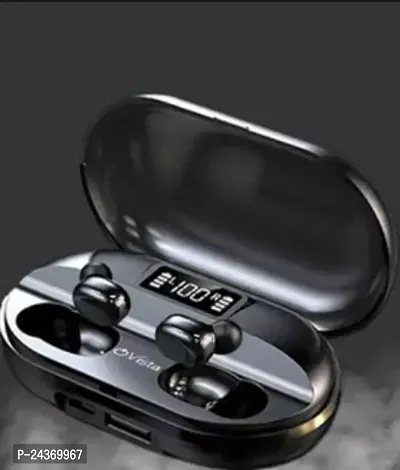 T2 Wireless Earbuds Original Stereo Deep Bass, Latest Version Of T2 Earbud ,2000mh Power Bank (BLACK)-thumb0