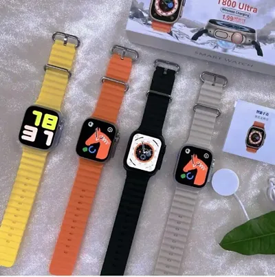 Watch T800 Ultra Men Smartwatch Bluetooth Call Wireless Charge Fitness Bracelet (Orange) Nectar T-800 Ultra smartwatch