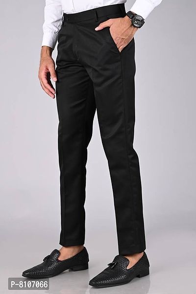 Multicoloured Polyester Mid Rise Formal Trousers For Men Pack of 2-thumb2