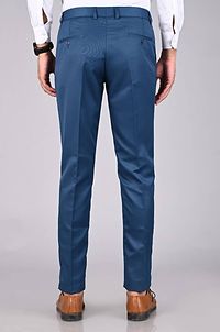 Mancrew Mens slim fit Blue formal trouser-thumb1