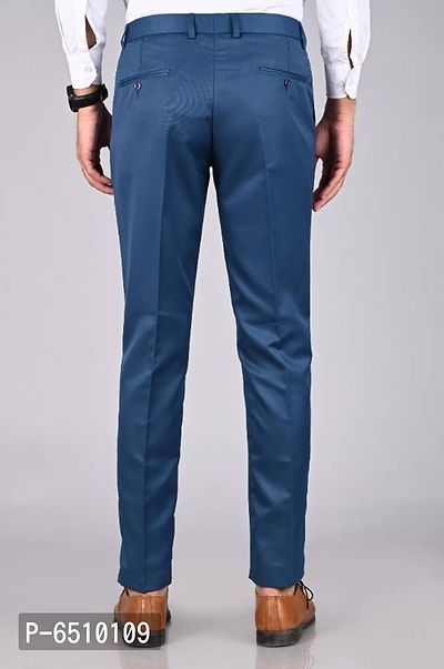 Mancrew Mens slim fit Blue formal trouser-thumb2