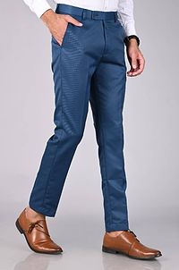 Mancrew Mens slim fit Blue formal trouser-thumb2